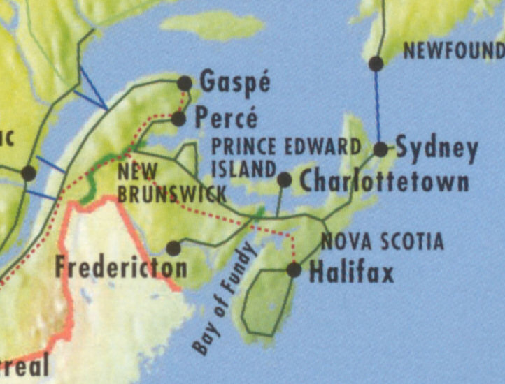  Carte gographique du New-Brunswick... 