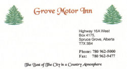 Grove Motor Inn, Spruce Grove, Alberta, Canada... 