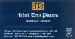  Htel Trois-Pistoles, Restaurant L'Estran, Trois-Pistoles, Qubec, Canada... 