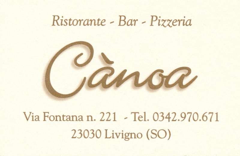 Canoa Ristorante Pizzeria Livigno...